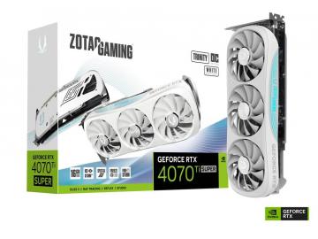 ZOTAC GAMING GeForce RTX 4070 Ti SUPER Trinity OC White Edition 16GB GDDR6X ZT-D40730Q-10P