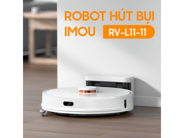 ROBOT HÚT BỤI IMOU RV1C, LỰC HÚT 2700PA, PIN 3000MAH, SỬ DỤNG APP IMOU QUẢN LÝ.