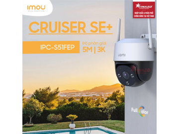 Camera Imou Ngoài Trời Cruiser SE+ 5M IPC-S51FEP Xoay 360, Có Màu Đêm, Đàm thoại 2 chiều
