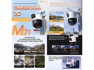 Imou Cruiser Dual 2C 6MP - IPC-S7XCP-6M1TED - Camera ngoài trời siêu nhạy sáng, Hỗ trợ 4G