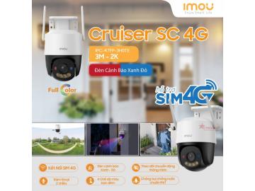Imou Cruiser SC 4G 3MP - IPC-K7FP-3H0TE - Camera hỗ trợ sim 4G, Có đèn cảnh báo xanh đỏ, quan sát màu đêm.