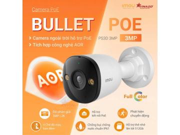 Camera IMOU PS3D 3MP PoE – Camera Giám Sát Ngoài Trời Chuẩn 2K, Bền Bỉ Chuẩn IP67