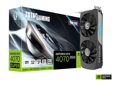 CARD ĐỒ HỌA  ZOTAC GAMING GeForce RTX 4070 SUPER Twin Edge 12GB GDDR6X ZT-D40720E-10M