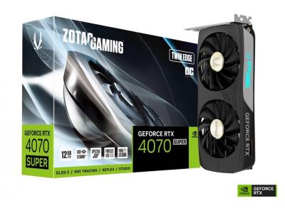 CARD ĐỒ HỌA ZOTAC GAMING GeForce RTX 4070 SUPER Twin Edge OC 12GB GDDR6X ZT-D40720H-10M