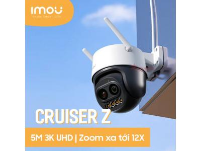 Camera Ngoài Trời Cruiser Z iMOU 3K 5MP Ống kính kép, Zoom xa tới 12X