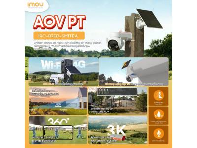 Imou AOV PT 5MP - IPC-B7ED-5M1TEA - Camera dùng Pin mặt trời, Hỗ trợ 4G, Công Nghệ AI.