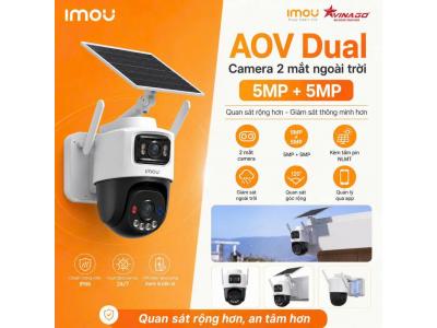 IMOU AOV DUAL 10MP - IPC-SA70F-10M0T2-EU - Camera 2 mắt pin năng lượng mặt trời ghi hình 24/7, quay quét 360° & kết nối 4G + Wi-Fi
