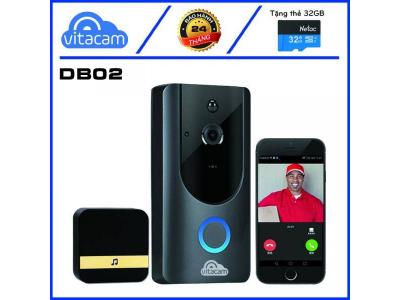 CHUÔNG CỬA GHI HÌNH KHÔNG DÂY VITACAM DB02